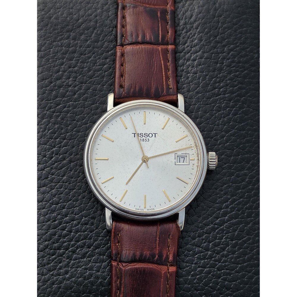 Vintage Tissot T870/970 Silver Quartz Dress Watch Stainless Steel Swiss Made 90s